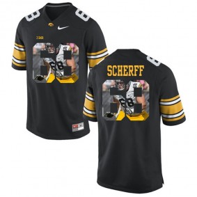 Male Iowa Hawkeyes Brandon Scherff #68 Black College Football Limited Player Painting Jersey