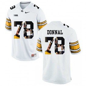 Male Iowa Hawkeyes Andrew Donnal #78 White College Football Limited Player Painting Jersey