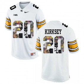 Male Iowa Hawkeyes Christian Kirksey #20 White College Football Limited Player Painting Jersey