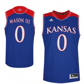 Male Frank Mason III #0 Kansas Jayhawks Royal NCAA Basketball Player Performance Jersey