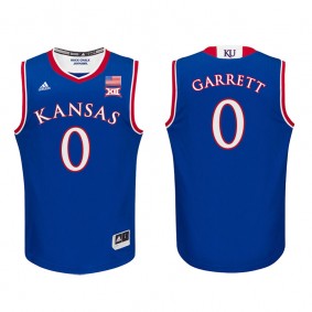 Male Kansas Jayhawks Basketball #0 Royal College Marcus Garrett Jersey