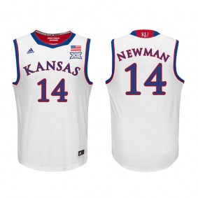 Male Kansas Jayhawks Basketball #14 White College Malik Newman Jersey