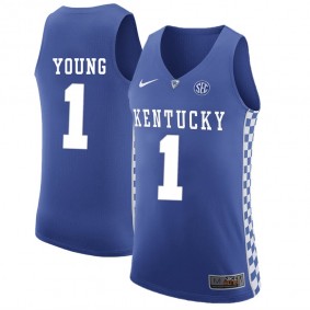 Male Kentucky Wildcats #1 James Young Royal NCAA Basketball Jersey