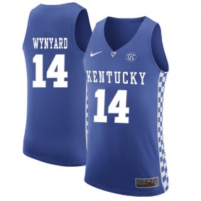 Male Kentucky Wildcats #14 Tai Wynyard Royal NCAA Basketball Jersey