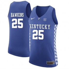 Male Kentucky Wildcats #25 Dominique Hawkins Royal NCAA Basketball Jersey