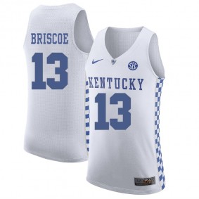 Male Kentucky Wildcats #13 Isaiah Briscoe White NCAA Basketball Jersey