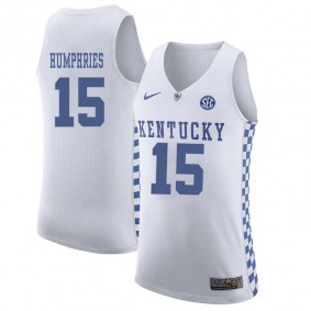 Male Kentucky Wildcats #15 Isaac Humphries White NCAA Basketball Jersey