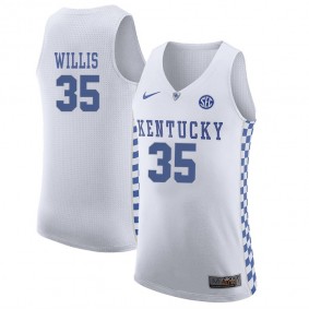 Male Kentucky Wildcats #35 Derek Willis White NCAA Basketball Jersey