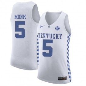 Male Kentucky Wildcats #5 Malik Monk White NCAA Basketball Jersey