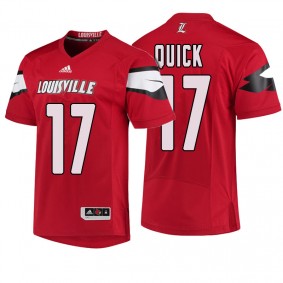 Male Louisville Cardinals James Quick #17 Red 2018 Season College Football Player Jersey