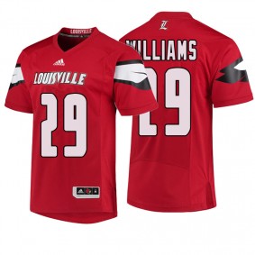 Male Louisville Cardinals Malik Williams #29 Red 2018 Season College Football Player Jersey