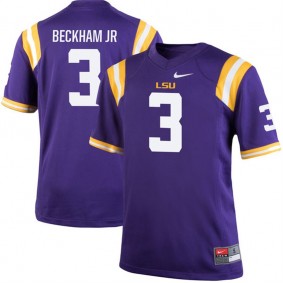 Male LSU Tigers #3 Odell Beckham Jr Purple NCAA Football Alumni Game Jersey