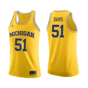 Male Michigan Wolverines Basketball #51 Maize College Austin Davis Jersey