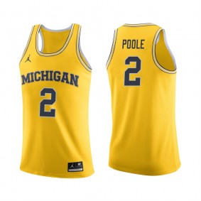 Male Michigan Wolverines Basketball #2 Maize College Jordan Poole Jersey