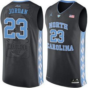 Male Michael Jordan #23 North Carolina Tar Heels Black NCAA High-School Basketball NBA Player Jersey