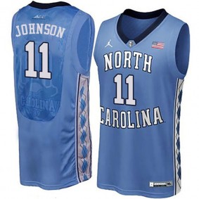 Male Brice Johnson #11 North Carolina Tar Heels Blue NCAA High-School Basketball NBA Player Jersey