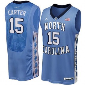 Male Vince Carter #15 North Carolina Tar Heels Blue NCAA High-School Basketball NBA Player Jersey