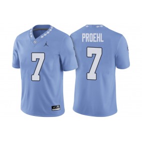 Male North Carolina Tar Heels Austin Proehl #7 Carolina Blue 2017 Player Game Football Jersey