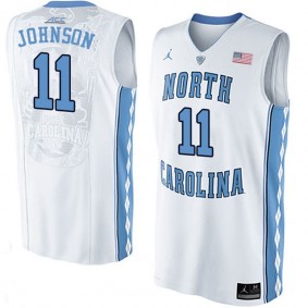 Male Brice Johnson #11 North Carolina Tar Heels White NCAA High-School Basketball NBA Player Jersey