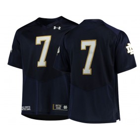 Male Notre Dame Fighting Irish #7 Navy College Football Performance Jersey