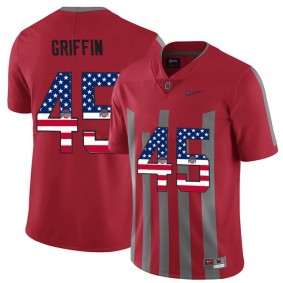 2017 US Flag Fashion Male Ohio State Buckeyes #45 Archie Griffin Scarlet College Football Alternate Limited Jersey