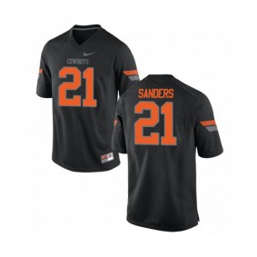 Male Oklahoma State Cowboys Barry Sanders #21 Black College Football Team Jersey