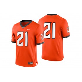 Male Oklahoma State Cowboys #21 Orange College Football Game Performance Jersey