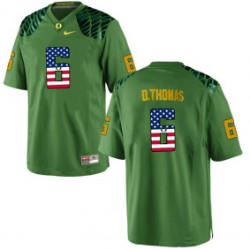 2017 US Flag Fashion Male Oregon Ducks #6 De'Anthony Thomas Apple Green College Football Limited Jersey