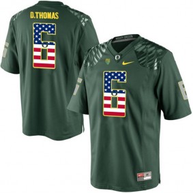 2017 US Flag Fashion Male Oregon Ducks #6 De'Anthony Thomas Dark Green College Football Limited Jersey