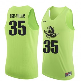 Male Oregon Ducks #35 Kavell Bigby-Williams Apple Green NCAA Basketball Jersey