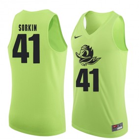 Male Oregon Ducks #41 Roman Sorkin Apple Green NCAA Basketball Jersey