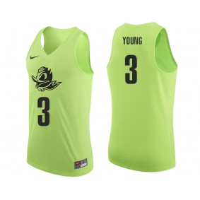 Male Joe Young #3 Oregon Ducks Apple Green NCAA College Basketball Player Tank Top Jersey