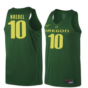 Male Oregon Ducks #10 Charlie Noebel Dark Green NCAA Basketball Jersey