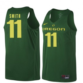 Male Oregon Ducks #11 Keith Smith Dark Green NCAA Basketball Jersey