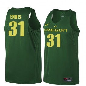 Male Oregon Ducks #31 Dylan Ennis Dark Green NCAA Basketball Jersey