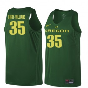 Male Oregon Ducks #35 Kavell Bigby-Williams Dark Green NCAA Basketball Jersey