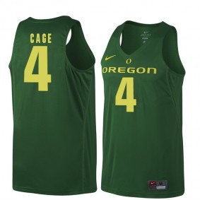 Male Oregon Ducks #4 M.J. Cage Dark Green NCAA Basketball Jersey