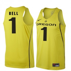 Male Oregon Ducks #1 Jordan Bell Gold NCAA Basketball Jersey