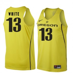 Male Oregon Ducks #13 Paul White Gold NCAA Basketball Jersey