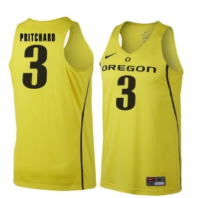 Male Oregon Ducks #3 Payton Pritchard Gold NCAA Basketball Jersey