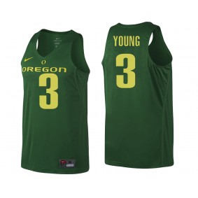 Male Joe Young #3 Oregon Ducks Green NCAA College Basketball Player Tank Top Jersey