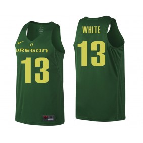 Male Paul White #13 Oregon Ducks Green NCAA College Basketball Player Tank Top Jersey