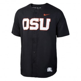 Male Oregon State Beavers Black NCAA Baseball Jersey