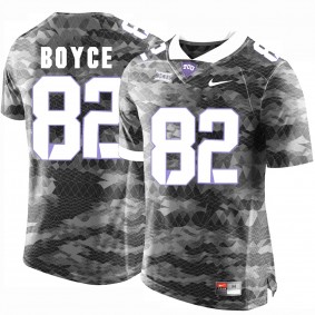 Male TCU Horned Frogs Josh Boyce #82 Grey College Football New Season Game Jersey