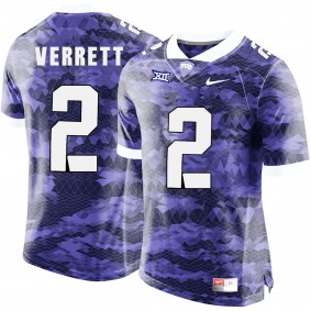 Male TCU Horned Frogs Jason Verrett #2 Purple College Football New Season Game Jersey