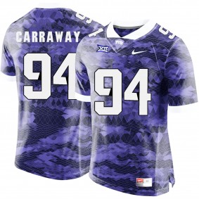 Male TCU Horned Frogs Josh Carraway #94 Purple College Football New Season Game Jersey