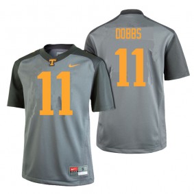 Male Tennessee Volunteers #11 Joshua Dobbs Gray College Football Limited Gray Edition Jersey