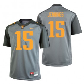 Male Tennessee Volunteers #15 Jauan Jennings Gray College Football Limited Gray Edition Jersey