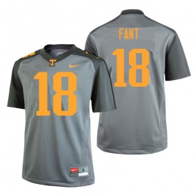 Male Tennessee Volunteers #18 Princeton Fant Gray College Football Limited Gray Edition Jersey