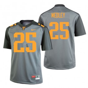 Male Tennessee Volunteers #25 Aaron Medley Gray College Football Limited Gray Edition Jersey